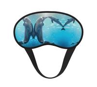 Winter The Dolphin - Antifaz para dormir con estampado de delfín, cómoda cubierta para los ojos, bloqueo de luz, perfecta para viajes, meditación y camping