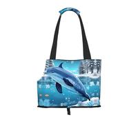 Winter The Dolphin - Bolsa de hombro plegable portátil para mascotas, adecuada para llevar mascotas pequeñas