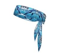 Winter the Dolphin - Diadema deportiva unisex con estampado de delfín, banda elástica ajustable para fitness, deportes y correr