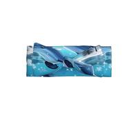 Winter the Dolphin - Diadema para bebé con bonito lazo, turbante de nudo de poliéster suave para bebés, elástico y elegante