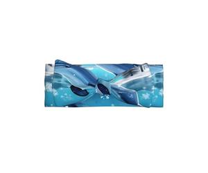 Winter the Dolphin - Diadema para bebé con bonito lazo, turbante de nudo de poliéster suave para bebés, elástico y elegante