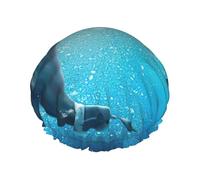 Winter The Dolphin - Gorro de ducha ajustable para mujer, elegante, grande, impermeable