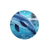 Winter the Dolphin - Juego de 4 ambientadores de coche con aroma a lavanda de larga duración para el interior del vehículo, decoración de fragancia impresa de doble cara para armarios de coche y hogar