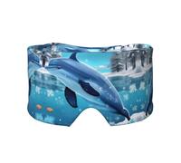 Winter The Dolphin - Orejeras para dormir con estampado de delfín, bloquea la luz, ajustable, ideal para viajes, meditación y yoga
