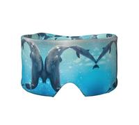 Winter The Dolphin - Orejeras para dormir con estampado de delfín, para meditación y viajes, transpirable, ajustable y cobertura completa