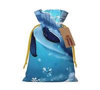 Winter the Dolphin Print - Bolsas de regalo con cordón, bolsas de día festivo, bolsas de golosinas, bolsas de regalo de Navidad