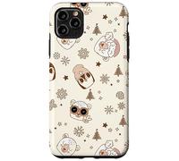 Winter Theme Retro Christmas Groovy Llama Penguins Sheep Carcasa para iPhone 11 Pro MAX
