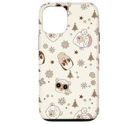 Winter Theme Retro Christmas Groovy Llama Penguins Sheep Carcasa para iPhone 12/12 Pro