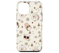 Winter Theme Retro Christmas Groovy Llama Penguins Sheep Carcasa para iPhone 12 Mini