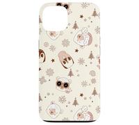 Winter Theme Retro Christmas Groovy Llama Penguins Sheep Carcasa para iPhone 13