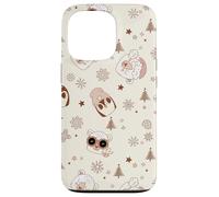 Winter Theme Retro Christmas Groovy Llama Penguins Sheep Carcasa para iPhone 13 Pro