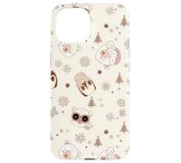 Winter Theme Retro Christmas Groovy Llama Penguins Sheep Carcasa para iPhone 15