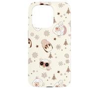 Winter Theme Retro Christmas Groovy Llama Penguins Sheep Carcasa para iPhone 15 Pro