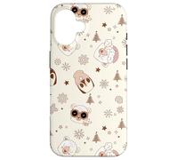 Winter Theme Retro Christmas Groovy Llama Penguins Sheep Carcasa para iPhone 16