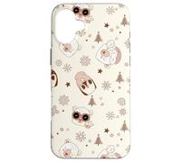 Winter Theme Retro Christmas Groovy Llama Penguins Sheep Carcasa para iPhone 16 Plus