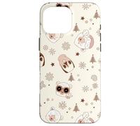 Winter Theme Retro Christmas Groovy Llama Penguins Sheep Carcasa para iPhone 16 Pro MAX