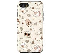Winter Theme Retro Christmas Groovy Llama Penguins Sheep Carcasa para iPhone SE (2020) / 7/8