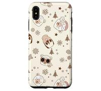 Winter Theme Retro Christmas Groovy Llama Penguins Sheep Carcasa para iPhone XS MAX