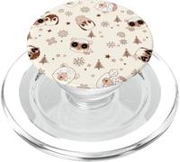 Winter Theme Retro Christmas Groovy Llama Penguins Sheep PopSockets PopGrip para MagSafe