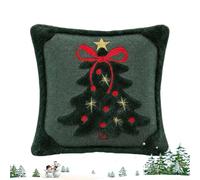Winter Throw Pillow Case 45x45cm Christmas Tree Bow Cushion Cover