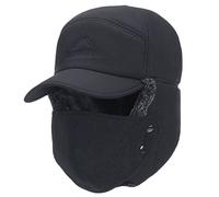 Winter Trapper Sombreros para Hombre Caliente Térmico de Piel Bomber Sombreros con Aislamiento de Béisbol con Tapa de Oído Cubierta de la Cara a Prueba de Viento