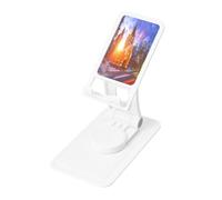 Winter Under The Sunshine - Soporte de escritorio ajustable para iPhone y todos los teléfonos, rotación de 360°, plegado integrado, base cuadrada