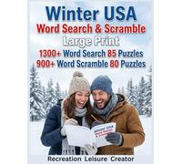 Winter USA Word Search & Scramble Large Print : 1300+ Word Search 85 Puzzles | 900+ Word Scramble, 80 Puzzles: Designed For All Ages: Teens, Adults And Kids (With Adult Guidance)