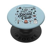 Winter Vibes A PRES Ski Social Club Esquí Nieve Fiesta PopSockets PopGrip Adhesivo