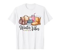 Winter Vibes Christmas Girl Cozy Season Women Bonita Navidad Camiseta