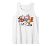 Winter Vibes Christmas Girl Cozy Season Women Bonita Navidad Camiseta sin Mangas