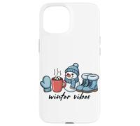 Winter Vibes Cozy Christmas Season Hot Cocoa Mujeres Niños Navidad Carcasa para iPhone 15
