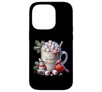Winter Vibes with Warm Wishes For Hot Cocoa Chocolate Lover Carcasa para iPhone 14 Pro