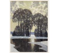 Winter - Vilhelms Purvītis Landscape Notebook: A Luminous Snow Scene from the Baltic Master of Atmosphere | Fine Art Journal for Writing, Sketching & Reflection