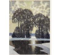 Winter - Vilhelms Purvītis Landscape Notebook: A Luminous Snow Scene from the Baltic Master of Atmosphere | Fine Art Journal for Writing, Sketching & Reflection