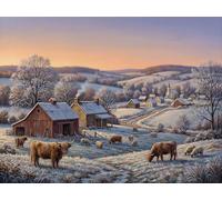 Winter Village 1200 Piece Jigsaw Puzzles for Adults, Colourful, Challenging & Brainteasing Adult Puzzles 1200 Pieces Cows, Fun jigsaws for The Whole Family 30x20 Inch