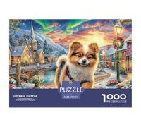 Winter Village Pup 1000 Piece Adults Puzzle Kids Age Games Puzzle Game Home Decoration Challenge High Difficulty 70x50cm/1000pcs