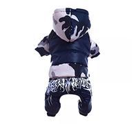 Winter Warm Dog Clothes for Puppy Pet Dog Coats Hooded Dog Jacket Jumpsuits Chihuahua French Bulldog Clothing Overall (A S Code)