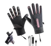 Winter Warmers, Electric Heating Mittens, USB Temperature Adjustment, Full Hand Coverage, Cold Weather Gear for Sledding Working, Teens and Men, Outdoor Cycling Hiking Skiing