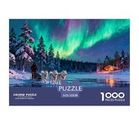 Winter Wonderland en Rovaniemi, Laponia Puzzle De Madera Impermeable DIY Puzzles De 1000 Piezas Regalos para Adultos Desafiante Y Estimulante Rompecabezas Juegos Desafiantes