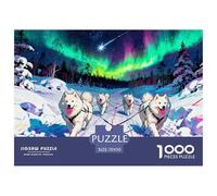 Winter Wonderland en Rovaniemi, Laponia Puzzle De Madera Impermeable Puzzles De 1000 Piezas para Adultos Colorido Rompecabezas Juegos Educativos