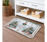 Winter Wonderland - Tapete de baño de secado rápido, absorbente y antideslizante, de franela, lavable, para decoración de baño, 50.8 x 81.3 cm