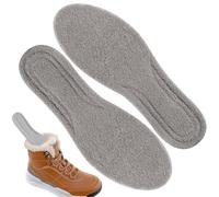 Winter Wool Insoles | Fleece Winter Shoe Insoles | Sweat-Absorbing Shoe Insole Cozy Sport Shoe Inserts Thickened For Cold Winter Weather