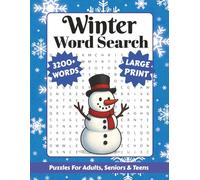 Winter Word Search: 80 Puzzles With 3,200+ Words Featuring Festivities, Holidays, and Cozy Moments, Fun Seasonal Puzzles for People of All Ages