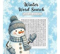 Winter Word Search: A Fun & Relaxing Cozy Holiday Themed Word Find Puzzles Book For Seniors adult
