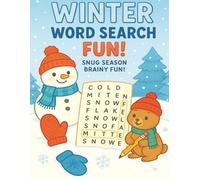 Winter Word Search: Easy-to-Read Print. 8.5X11 inches, 120 pages and 60 puzzle. Gift for Vacations, Holidays and Free Times.