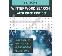 Winter Word Search for Adults: 100 Large Print Holiday and Seasonal Puzzles of Snow, Christmas and Winter Nights for Adults (American Seasonal Word Searches)