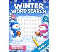 Winter Word Search for Adults: 2400 Words | Large Print Word Puzzles for Stress Relief and Mental Ease