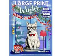 Winter Word Search for Adults Large Print: 100 Puzzles, 2000 Words & Solutions (Clever Kitty)