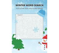 Winter Word Search Puzzle Book: Large Print Puzzles About Snowy Winter Days for Teens, Adults and Seniors