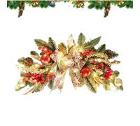 Winter Wreaths For Front Door,22 Inch Artificial Home Decor with Bow and Pine Cone - Christmas Front Door Wreath - Indoor Holiday Birthday Party Decor Offices Room Apartment Vacation